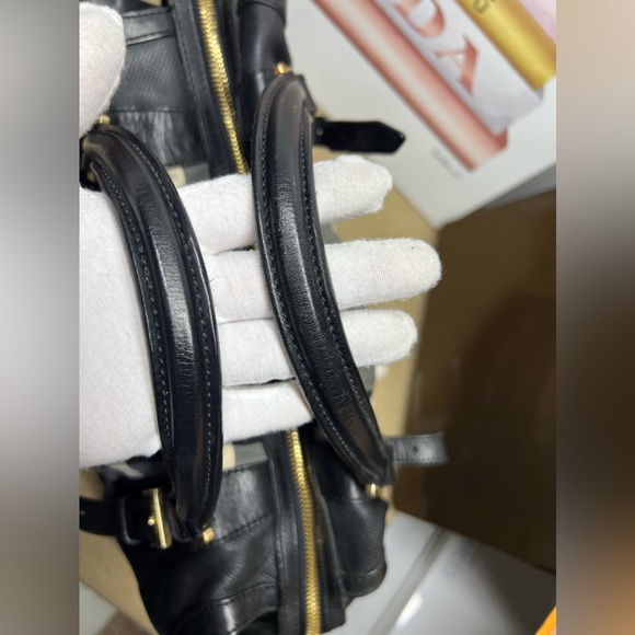 BURBERRY Black Smoke Check Nylon/Leather Hobo - Picture 6 of 16